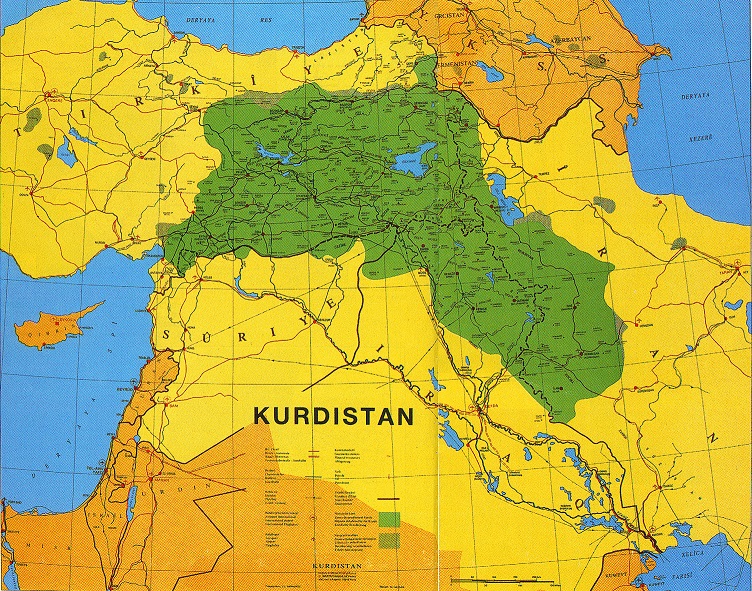 Map of Greater Kurdistan